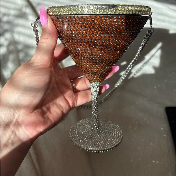 Espresso Martini Please Blinged Clutch Purse - Picture 5 of 12